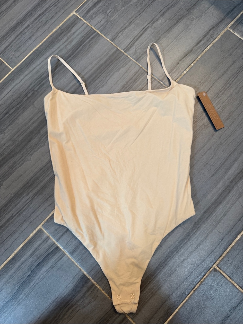SKIMS Nude/Beige Slim Strap Bodysuit